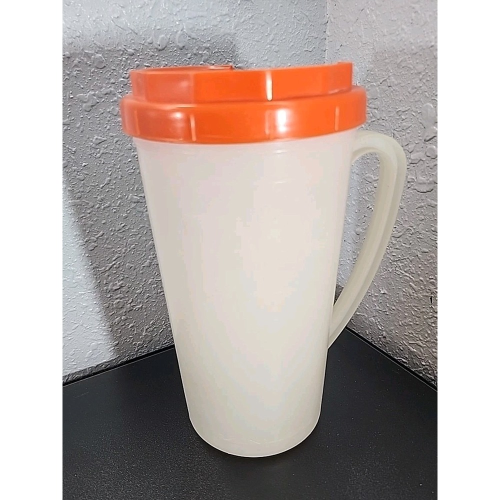 Vintage Tang Orange Drink 1.5 Quart Pitcher, Handle, Orange Lid